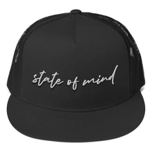 Load image into Gallery viewer, "State of Mind" Snapback Trucker Cap (Color options available)