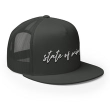 Load image into Gallery viewer, "State of Mind" Snapback Trucker Cap (Color options available)
