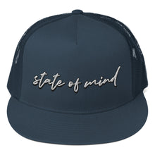 Load image into Gallery viewer, "State of Mind" Snapback Trucker Cap (Color options available)