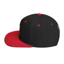 Load image into Gallery viewer, Side view of the Gorilla Boss Mindset Snapback Hat in black with red accents, showcasing its stylish design and premium materials.
