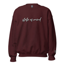 Load image into Gallery viewer, "State of Mind" Embroidered Unisex Sweatshirt (Color options available)