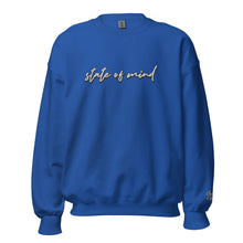 Load image into Gallery viewer, "State of Mind" Embroidered Unisex Sweatshirt (Color options available)