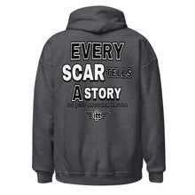 Load image into Gallery viewer, Every Scar Tells a Story Embroidered/DTG Unisex Hoodie