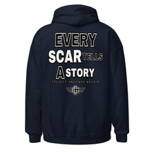 Load image into Gallery viewer, Every Scar Tells a Story Embroidered/DTG Unisex Hoodie
