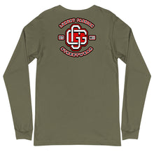 Load image into Gallery viewer, Red & White Unisex Long Sleeve Tee (Color options available)