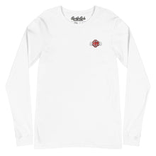 Load image into Gallery viewer, Red & White Unisex Long Sleeve Tee (Color options available)