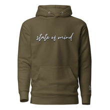 Load image into Gallery viewer, "State of Mind" Embroidered Unisex Hoodie (Color options available)