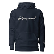 Load image into Gallery viewer, "State of Mind" Embroidered Unisex Hoodie (Color options available)