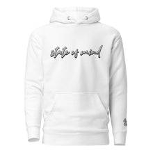 Load image into Gallery viewer, "State of Mind" Embroidered Unisex Hoodie (Color options available)