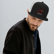 Load image into Gallery viewer, Man wearing a Gorilla Boss Mindset Trucker Hat, showcasing confidence and bold style in casual attire.
