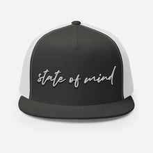 Load image into Gallery viewer, &quot;State of Mind&quot; Snapback Trucker Cap (Color options available)
