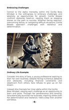 Load image into Gallery viewer, Embracing challenges in the Gorilla Boss Mindset; a young professional overcoming obstacles with determination and resilience.
