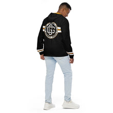 Load image into Gallery viewer, Black n Gold Flex Men&#39;s Windbreaker
