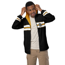 Load image into Gallery viewer, Black n Gold Flex Men&#39;s Windbreaker
