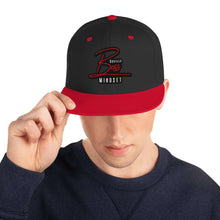 Load image into Gallery viewer, Gorilla Boss Mindset snapback hat in black and red, showcasing stylish design and comfortable fit.
