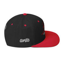 Load image into Gallery viewer, Gorilla Boss Mindset Snapback Hat showcasing black and red design with embroidered logo and structured fit.
