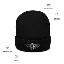 Load image into Gallery viewer, &quot;Monogram wingz&quot; Ribbed knit beanie (Color options available)
