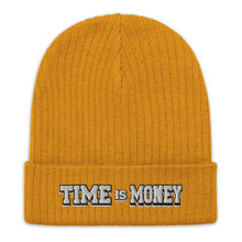 Load image into Gallery viewer, &quot;Time is Money&quot; Ribbed knit beanie (Color options available)
