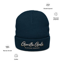 Load image into Gallery viewer, Gorilla Godz Ribbed knit beanie (Color options available)
