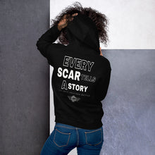 Load image into Gallery viewer, Every Scar Tells a Story Embroidered/DTG Unisex Hoodie
