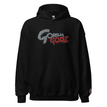 Load image into Gallery viewer, Silver and Red Gorilla Godz Unisex Hoodie
