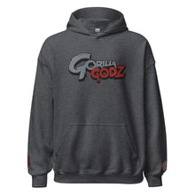 Load image into Gallery viewer, Silver and Red Gorilla Godz Unisex Hoodie
