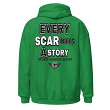 Load image into Gallery viewer, Every Scar Tells a Story Embroidered/DTG Unisex Hoodie
