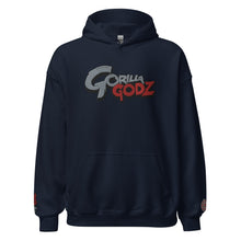 Load image into Gallery viewer, Silver and Red Gorilla Godz Unisex Hoodie
