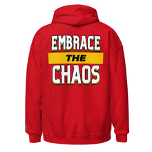 Load image into Gallery viewer, Embrace the Chaos Embroidered/DTG Unisex Hoodie
