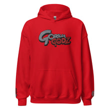 Load image into Gallery viewer, Silver and Red Gorilla Godz Unisex Hoodie
