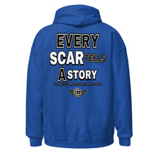 Load image into Gallery viewer, Every Scar Tells a Story Embroidered/DTG Unisex Hoodie

