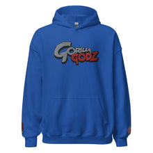 Load image into Gallery viewer, Silver and Red Gorilla Godz Unisex Hoodie

