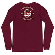 Load image into Gallery viewer, Red &amp; White Unisex Long Sleeve Tee (Color options available)
