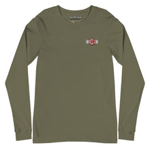 Load image into Gallery viewer, Red &amp; White Unisex Long Sleeve Tee (Color options available)
