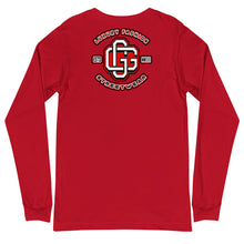 Load image into Gallery viewer, Red &amp; White Unisex Long Sleeve Tee (Color options available)
