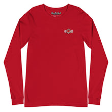 Load image into Gallery viewer, Red &amp; White Unisex Long Sleeve Tee (Color options available)
