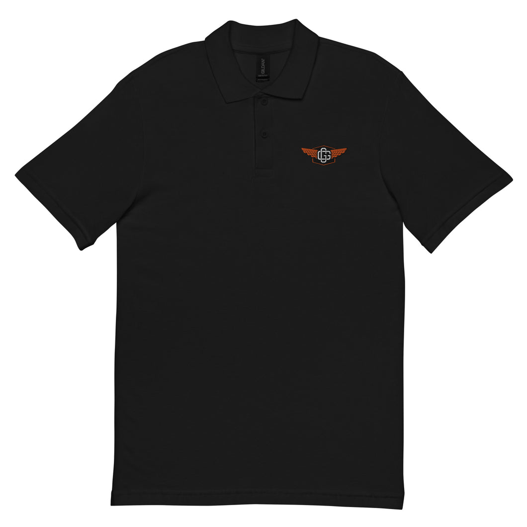 Gold Wing Monogram Unisex pique polo shirt (Color options available)