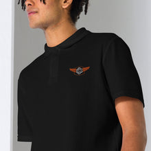 Load image into Gallery viewer, Gold Wing Monogram Unisex pique polo shirt (Color options available)
