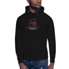 Load image into Gallery viewer, Man wearing the Gorilla Boss Mindset pullover hoodie in black, showcasing confidence and bold streetwear style.
