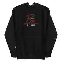 Load image into Gallery viewer, Black Gorilla Boss Mindset pullover hoodie featuring a bold logo, perfect for stylish confidence and comfort.
