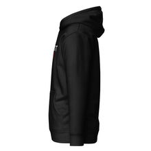 Load image into Gallery viewer, Side view of the Gorilla Godz &quot;Manifest Success&quot; unisex hoodie in black, showcasing its comfort and stylish design.
