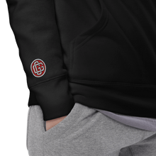 Load image into Gallery viewer, Close-up of the Gorilla Godz &quot;Manifest Success&quot; hoodie showcasing the unique logo on the sleeve and stylish comfort wear.
