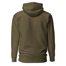 Load image into Gallery viewer, Back view of the Gorilla Boss Mindset Pullover Hoodie in olive green, showcasing its sleek design and comfortable fit.
