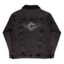Load image into Gallery viewer, &quot;Monogram Wingz&quot; Unisex denim sherpa jacket
