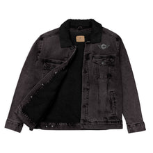 Load image into Gallery viewer, &quot;Monogram Wingz&quot; Unisex denim sherpa jacket
