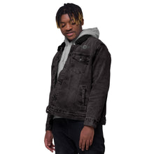 Load image into Gallery viewer, &quot;Monogram Wingz&quot; Unisex denim sherpa jacket
