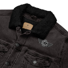 Load image into Gallery viewer, &quot;Monogram Wingz&quot; Unisex denim sherpa jacket
