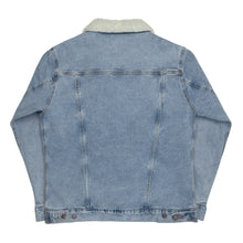 Load image into Gallery viewer, &quot;Monogram Wingz&quot; Unisex denim sherpa jacket
