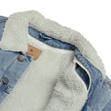 Load image into Gallery viewer, &quot;Monogram Wingz&quot; Unisex denim sherpa jacket
