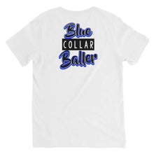Load image into Gallery viewer, Blue Collar Baller Unisex Short Sleeve V-Neck T-Shirt (Color options available)
